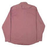 WRANGLER Mens Plain Shirt Maroon Long Sleeve L