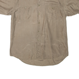 HAPPY LIFE Mens Plain Shirt Beige L