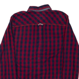 TOMMY HILFIGER Mens Shirt Maroon Check Long Sleeve M