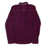 TOMMY HILFIGER Mens Shirt Maroon Check Long Sleeve M