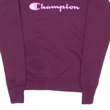 CHAMPION Womens Sweatshirt Purple Crew Neck XS