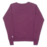 CHAMPION Womens Sweatshirt Purple Crew Neck XS