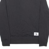 CALVIN KLEIN Mens Sweatshirt Black Crew Neck S