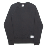 CALVIN KLEIN Mens Sweatshirt Black Crew Neck S