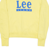 LEE Womens Sweatshirt Yellow Crew Neck XS
