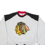 THE GAME NHL Chicago Blackhawks Mens Sweatshirt Grey 90s USA L