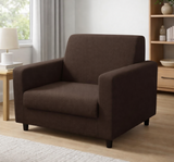 Anyseat 1-Seater Sofa Cover – Plain Coffee Style Slipcover for Living Room Chair Protection