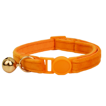 Anypet Large Orange Cat Collar with Safety Buckle, Bell & Durable Adjustable Strap – Stylish Comfortable Pet Collar for Cats