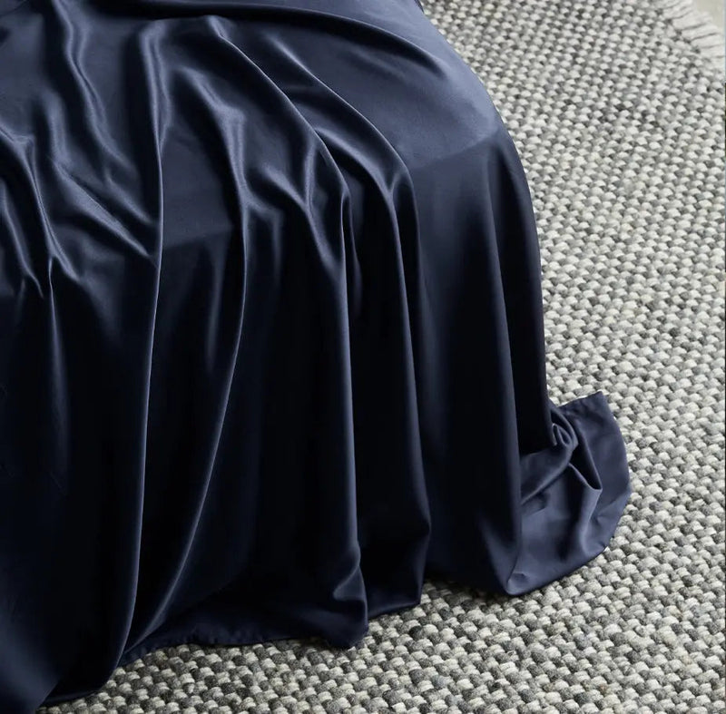 Ocean | Signature Sateen Flat Sheet Made With 100% Organic Bamboo #Color_ocean