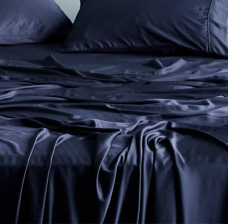 Ocean | Signature Sateen Flat Sheet Made With 100% Organic Bamboo #Color_ocean