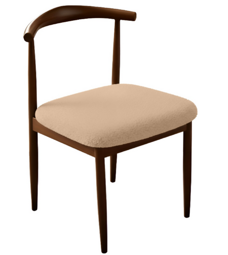 Anyseat Beige Fur Stretch Chair Cover – Washable, Removable Dining & Kitchen Seat Protector