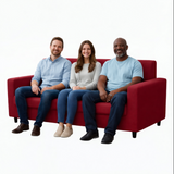 Anyhouz 3 Seater Sofa Cover Plain Rose Red Style and Protection For Living Room Sofa Chair Elastic Stretchable Slipcover