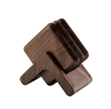 Anygleam Black Walnut 6pcs Wooden Coasters Cup Kitchen Tools Accessories