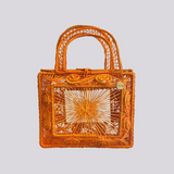 Sandra Bag - Straw Bag - Hand Woven Iraca Palm Bag, Top Handle Purse