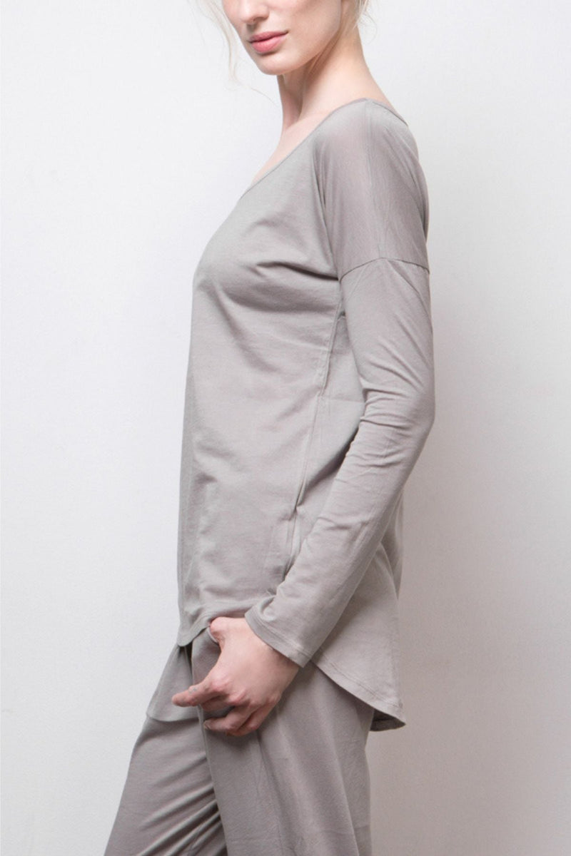 Long-Sleeve Tee - Organic Cotton - Grey