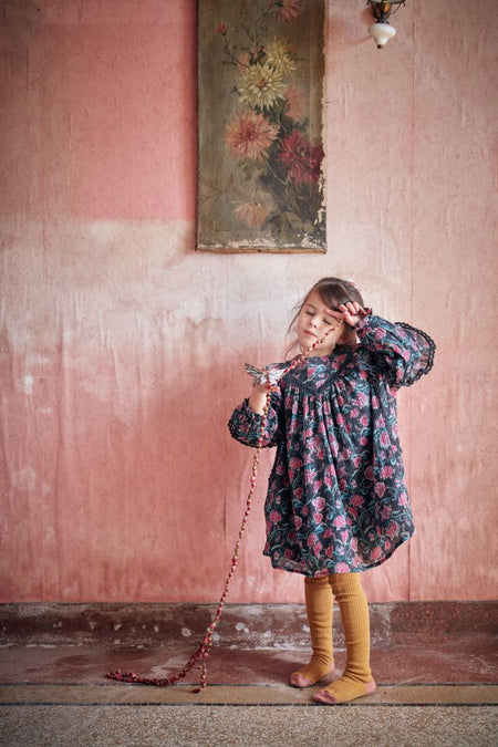 Dress Lara - Charcoal Wildflowers