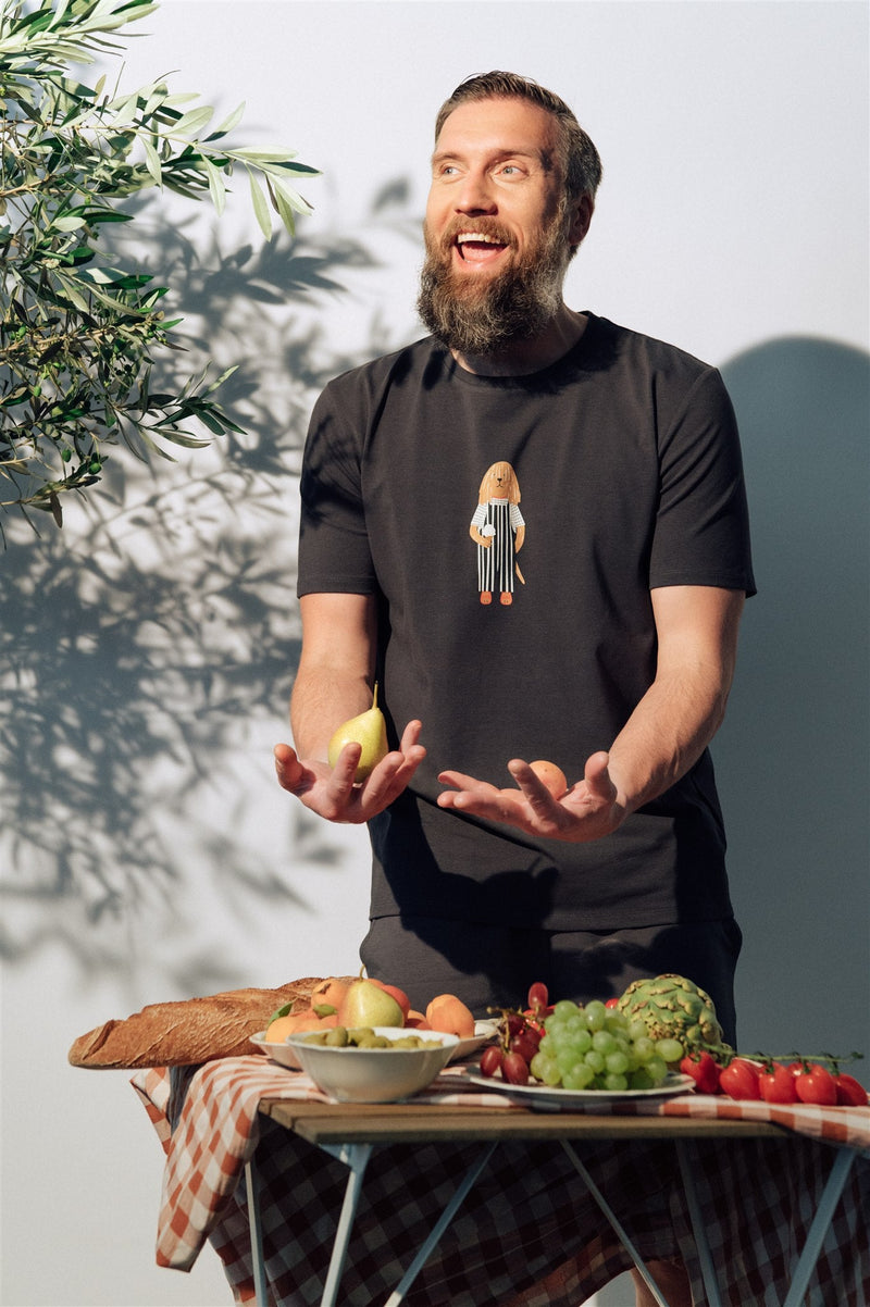 Organic cotton men's T-shirt - Dog Print