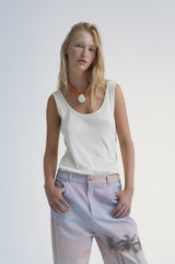 Organic cotton tank top - White