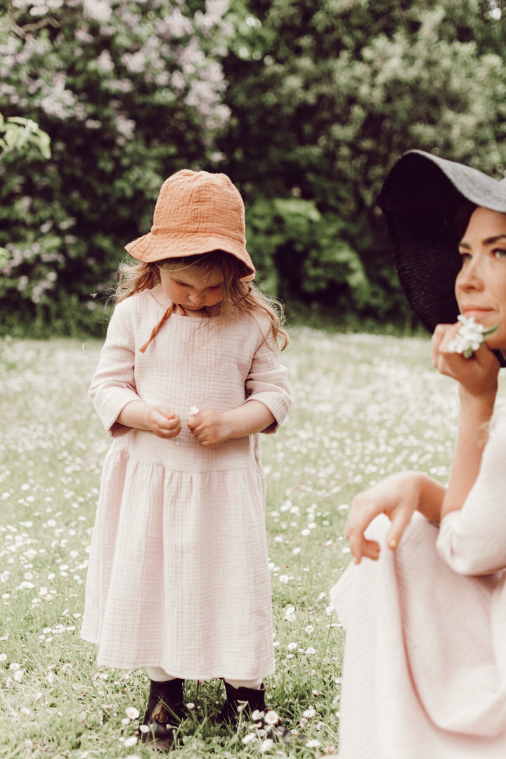 Organic cotton girls dress - Soft Pink