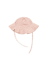 Girls Organic Muslin Sun Hat with Floral Print