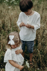 Kid's muslin shirt - White