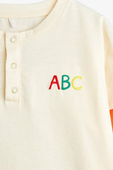 ABC Embroidered Long sleeve top