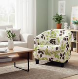 Anyseat White Leaf Chair Cover – Plain Dustproof Tub Slipcover for Home Décor