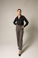 Womens Straight Leg Wool Pants – Tailored Wool Trousers