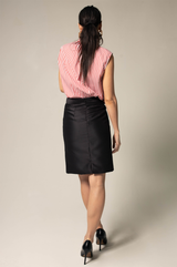Luxe Straight Mini Skirt in Black – Women’s Chic Mini Skirt