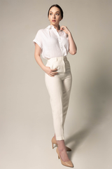 Classic Linen White Blouse – Women’s Elegant Linen Top