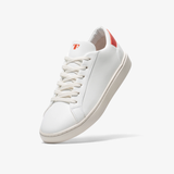 Women's Lace Up | White-Flame Red