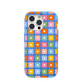 Electric Blue Petal Pop iPhone 15 Pro Case