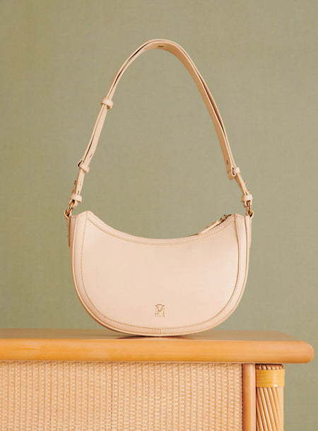 Shoulder Bag Saula Cuir Ecru