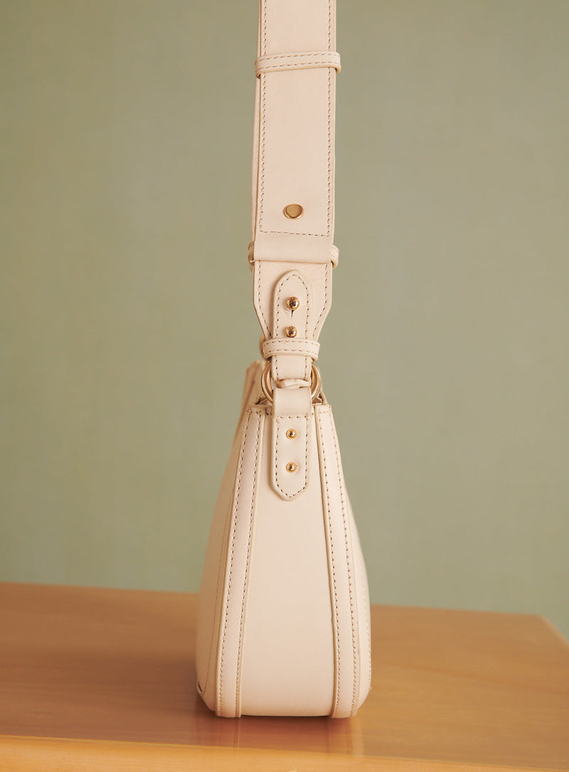 Shoulder Bag Saula Cuir Ecru