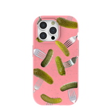 Bubblegum Pink Pickle Party iPhone 15 Pro Case