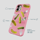 Bubblegum Pink Pickle Party iPhone 16 Plus Case