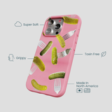 Bubblegum Pink Pickle Party iPhone 16 Pro Case