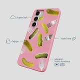 Bubblegum Pink Pickle Party Samsung Galaxy S25+(Plus) Case