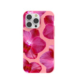 Bubblegum Pink Pink Orchids iPhone 14 Pro Max Case