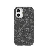 Black Play Sketch iPhone 16 Case