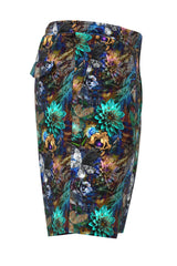 Relaxed Short with Pleats in Dark Nature