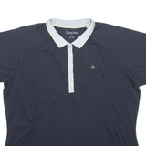 CALVIN KLEIN Golf Womens Polo Shirt Black Nylon UK 16