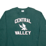 PORT AND COMPANY Central Valley Mens T-Shirt Green Long Sleeve USA XL