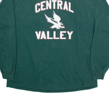 PORT AND COMPANY Central Valley Mens T-Shirt Green Long Sleeve USA XL