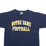 MAJESTIC Notre Dame Football Mens Football Shirt T-Shirt Blue XL