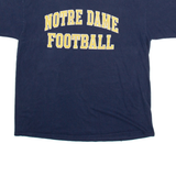 MAJESTIC Notre Dame Football Mens Football Shirt T-Shirt Blue XL