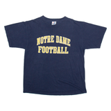 MAJESTIC Notre Dame Football Mens Football Shirt T-Shirt Blue XL