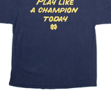 MAJESTIC Notre Dame Football Mens Football Shirt T-Shirt Blue XL