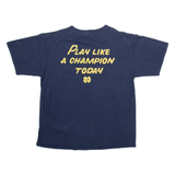 MAJESTIC Notre Dame Football Mens Football Shirt T-Shirt Blue XL