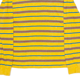 GUESS ORIGINALS Striped Mens T-Shirt Yellow Long Sleeve S